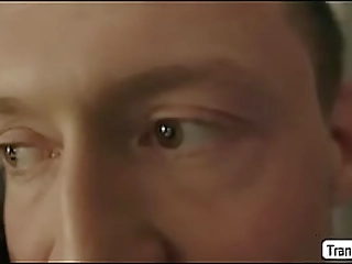 ts foxxy tries deepthroating dudes cock