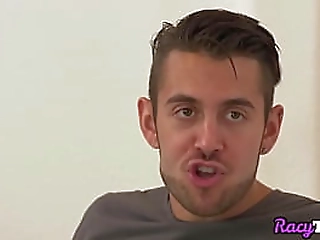 inked trans babe sucks before bareback sex