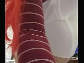 sultry red-light siren, spun shemale slut, entices with sizzling sex appeal!