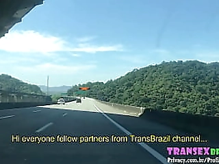 cock sucking shemale babe loves black cock in her asshole