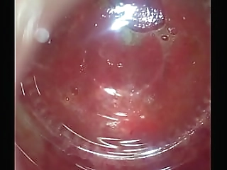 black shemale with natural tits strokes shecock in closeup