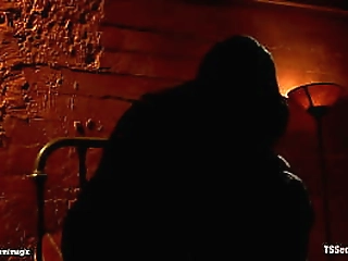 ts sucks cock in sixty nine position