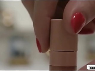 ts janelle tries sucking a big boner