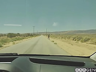 crazy shemale khloe kay fucked so hard in the car by a perverted stranger