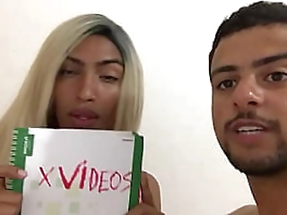 sexy shemale having a threesome with two milfs