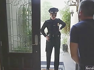shemale cop natalie mars is cock sucked