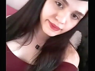 vanity comes inside to stroke her shaved cock