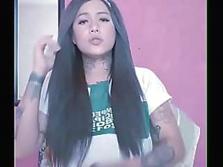 ladyboy trap stroke her big cock