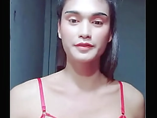 big boobs asian ladyboy shemale nanny twerks on his big cock