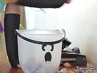 tranny treated guys for halloween