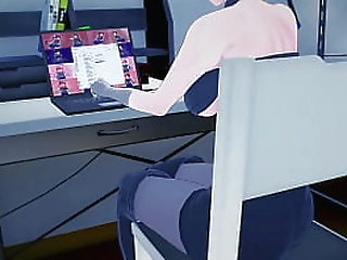 ring: futa yamamura sadako climbs out of the tv for fucking