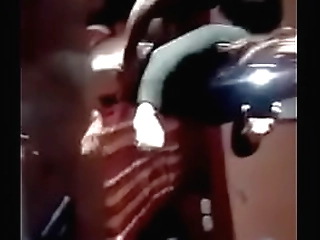 femdom brat makes her slave worship shemale feet