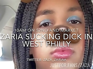 zaza zariaa sucks bbc on 52nd &amp_ market in philadelphia in his car