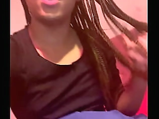 brunette ladyboy with blue eyes gets her small cock sucked