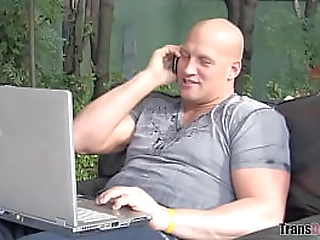 ts juliette stray enjoys painful anal sex with big cocked client