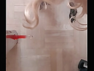 claudia brunette jacks off her dick