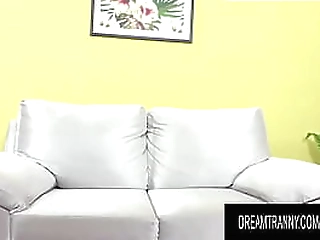 max setting anal machine makes hung tranny bruna silva cover herself in cum