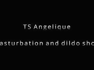 ts angelique - masturbation and dildo show