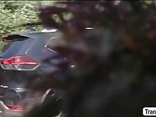 ts daisy c. deepthroating dudes bigcock