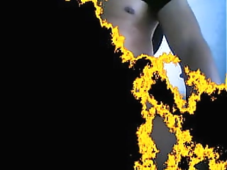 big tranny sizes up her cock with various items and cums