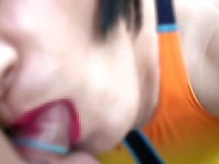 ray ayanashi japanese crossdresser swimsuit face fuck3