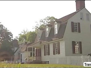 ts kayleigh tries deepthroating dudes cock