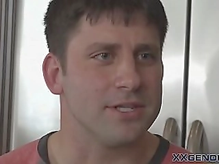 trans blonde bangs ass bareback style