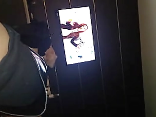 petite ladyboy in tight dress gets fucked doggystyle on the sofa