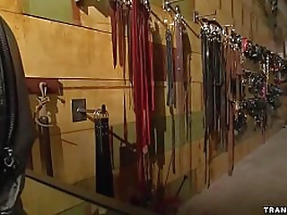 shemale fucks asian in back room