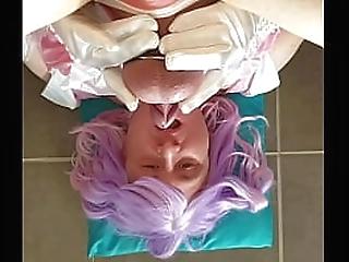 steamy ice gets a hot pink butt plug for her gape