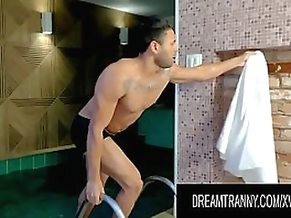 big tits tranny bruna gomes catches a peeping tom and rides his cock raw