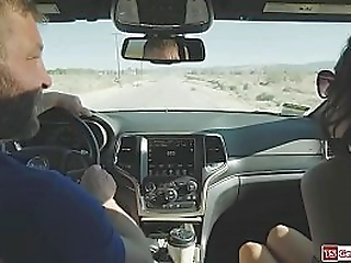 slender blond shemale taken hard by a chocolate guy