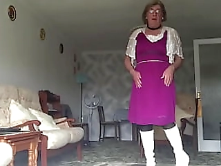 purple dress &amp_ boots - johanna clayton