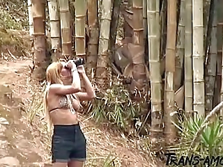 argentinian trans fucks the student near the river