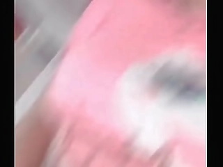 group of shemales have fun with a double dildo