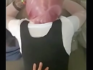 crossdresser takes 10inch white cock bareback