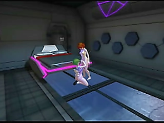 hungry cumdumpster girl eats a futa'_s cock (second life)