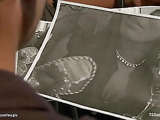 ebony ts anal fucks handcuffed clerk