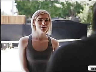 ts ella tries deepthroating daddys boner