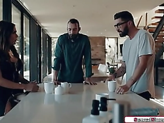 ts sofia sanders has 3some with stepsons