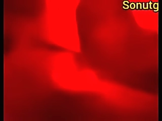 big tits solo trans presses her boobs and wanks her cock