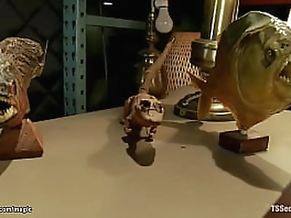 ebony shemale fucks thief clerk